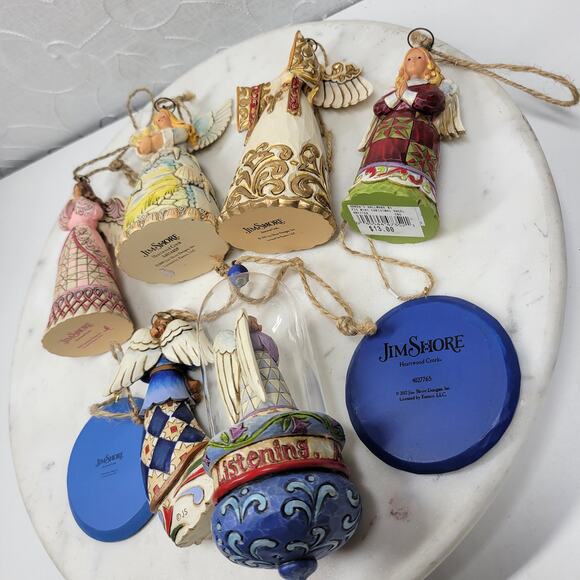 Jim Shore Heartwood Creek Angel Ornament Lot of 8 Christmas Figurines Holiday - Picture 10 of 15